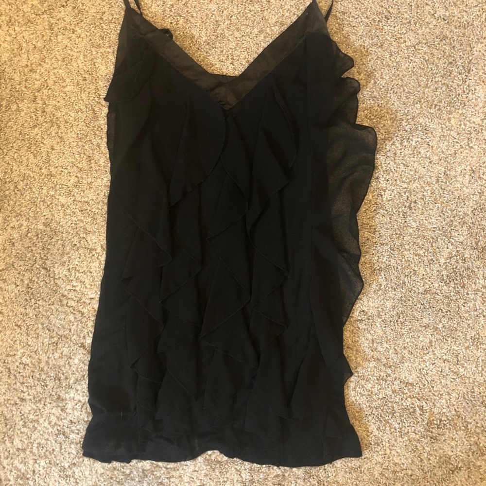 Valley girl black long tank size large